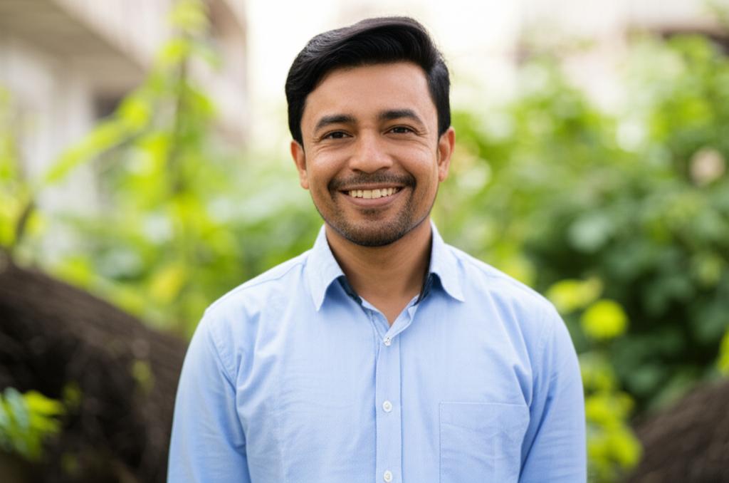 A man looking confident and happy, perhaps with a subtle background suggesting a positive relationship or renewed energy.